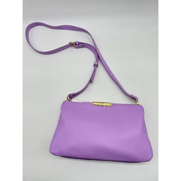 Macy's On 34th Rodelle soft faux-leather small crossbody bag clutch - Lilac - Picture 10 of 11